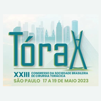 Logo Tórax 2023 - XXIII Congresso da Sociedade Brasileira de Cirurgia Torácica